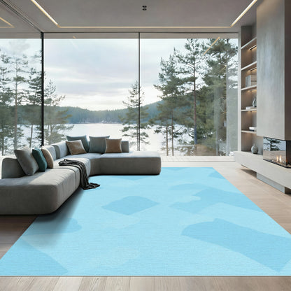 Sky Blue Cloud Mountain Landscape Rug