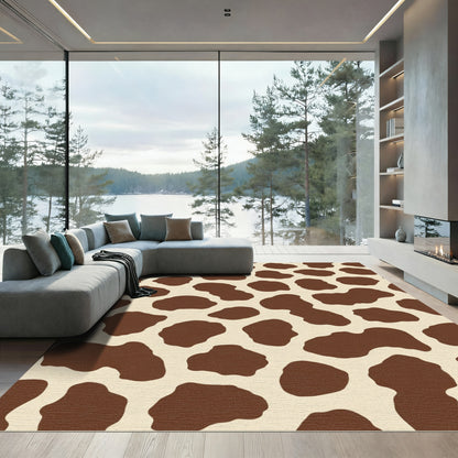 Brown Spots Organic Arrangement Rug