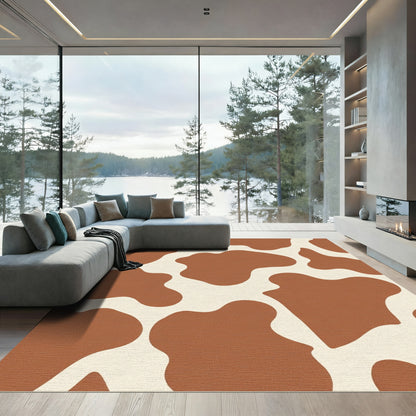 Earthy Brown And Cream SpotsRug Rug