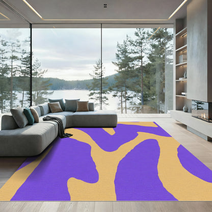 Bold Purple Abstract Camo Rug
