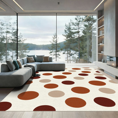 Earthy Tones Polka Dot Spread Rug
