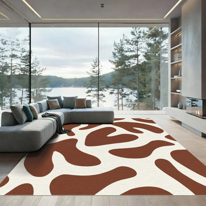 Clay Cream Organic Splotch Rug