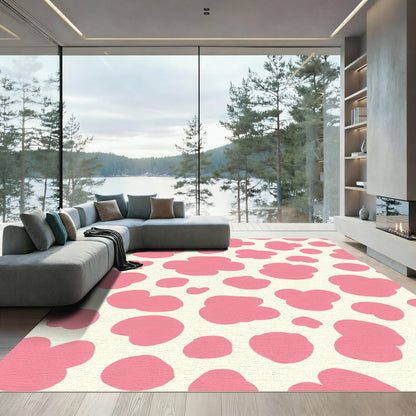 Pink Blossom Spotty Abstract Rug