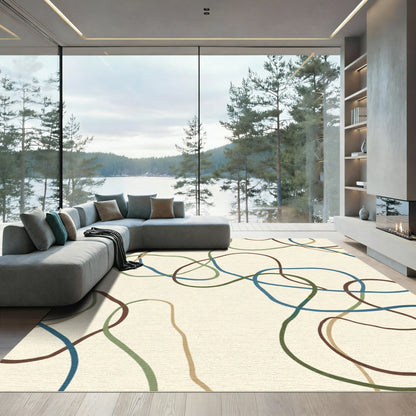 Organic Flowing Line Abstract Rug