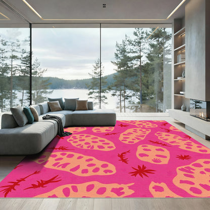 Pink And Orange Organic Botany Rug