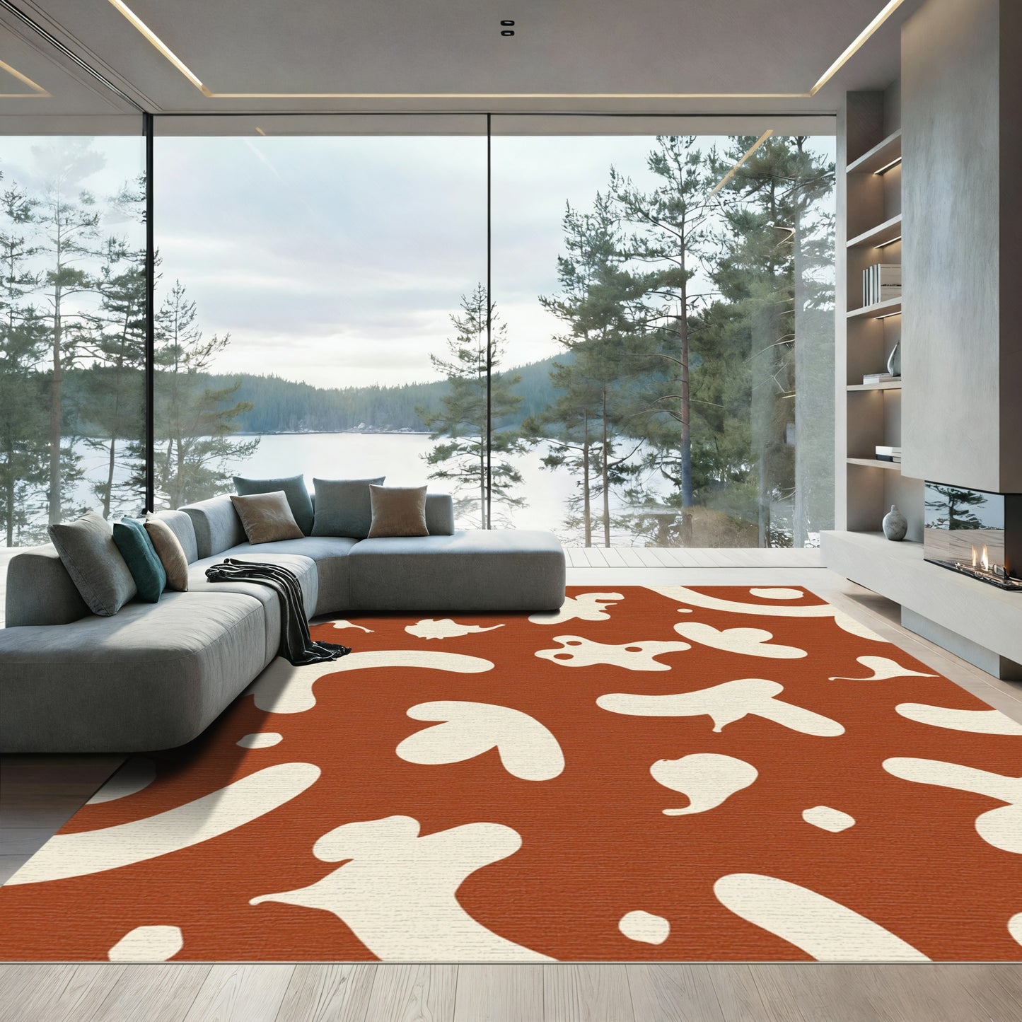 Terra Cotta Organic Spot Rug