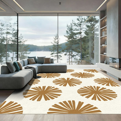 Warm Bronze Fan Medallion Rug