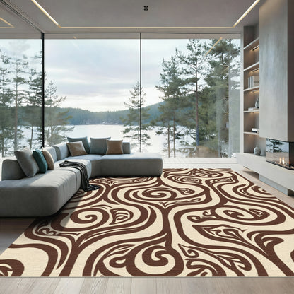 Chocolate Swirl Organic Vine Rug