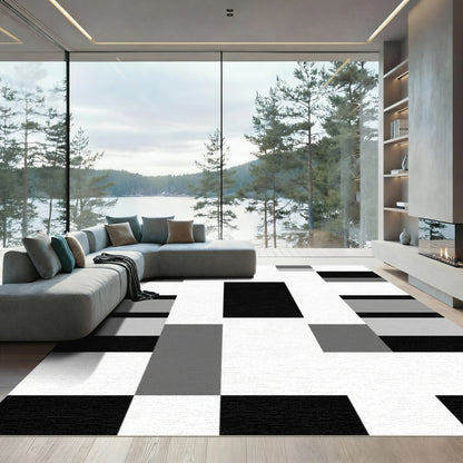 Monochromatic Geometric Block Arrangement Rug