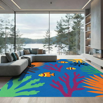 Coral Reef Fish Collection Rug