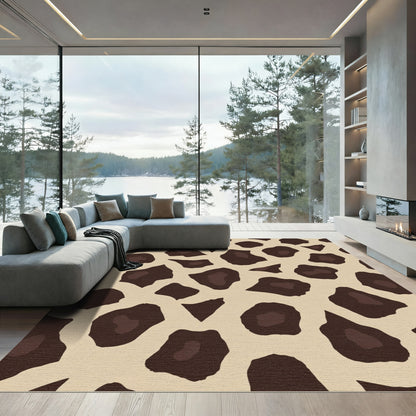 Taupe Animal Print Spots Rug