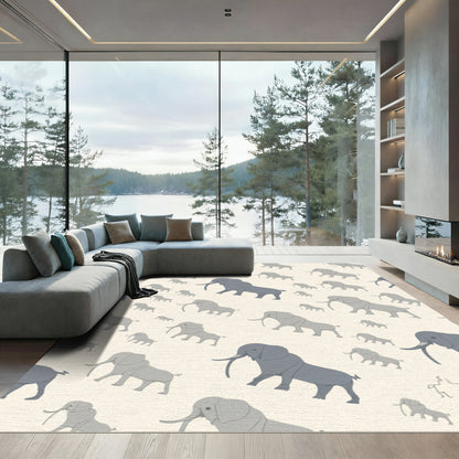 Tonal Elephant Parade Collection Rug