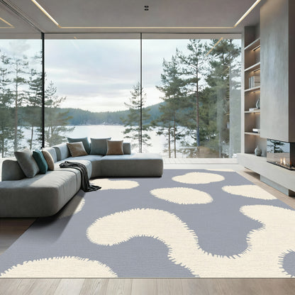 Soft Ivory Cloud Shapes Rug