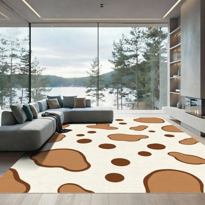 Brown Dalmation Spots Composed Rug