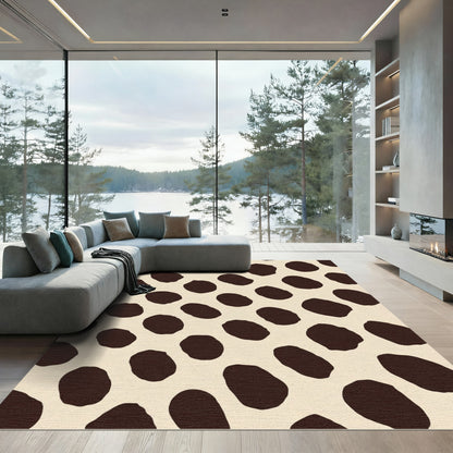 Brown Speckle Spot Pattern Rug