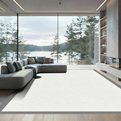 Subtle Beige Textured Diamond Rug