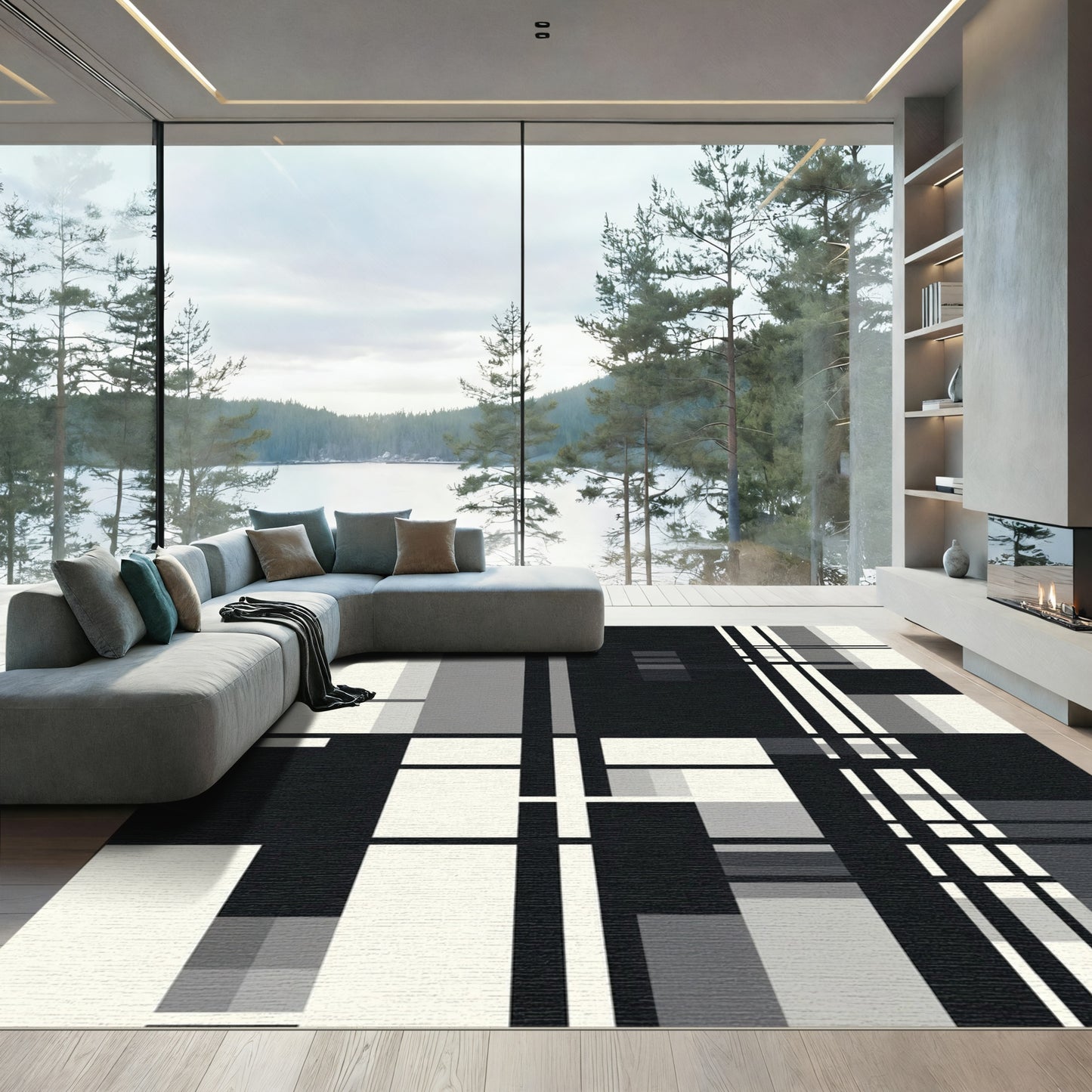 Monochromatic Geometric Overlap Composition Rug