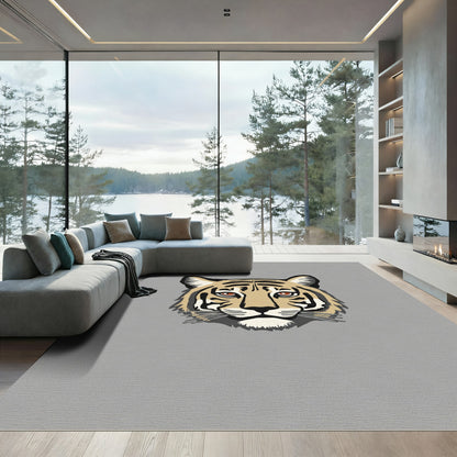 Bold Tiger Face Gold Eyes Rug