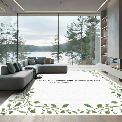 Green Vine Border Folia Greeting Card Rug