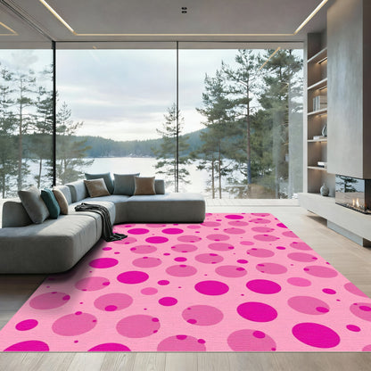 Pink Dotty Circles Rug