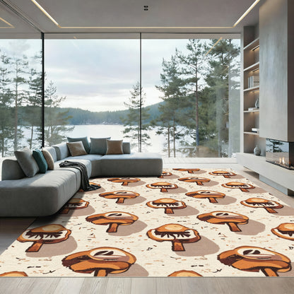 Whimsical Mushroom Forest Ground Cover Rug