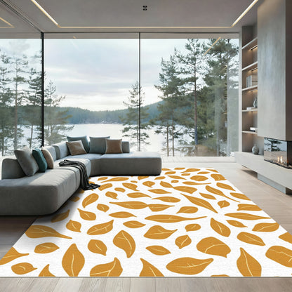 Golden Sun Fall Leaf Scatter Rug