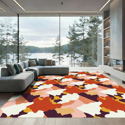 Auburn Crimson Organic Flow Rug