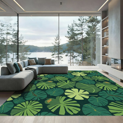 Verdant Jungle Leaf Cluster Rug
