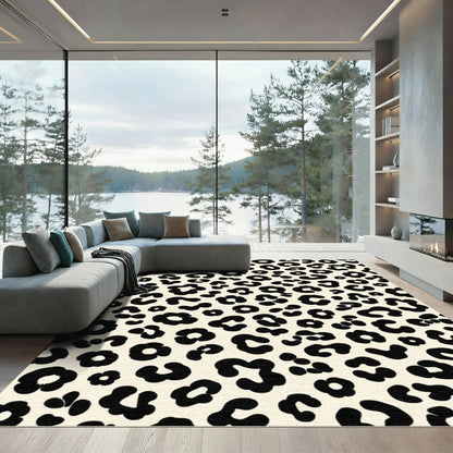 Cream Black Feline Spots Rug
