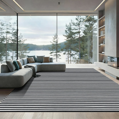 Bold Ink Line Contemporary Rug
