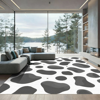 Abstract Gray Blob Scatter Rug