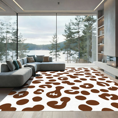 Brown Spots Abstract Scattered Rug