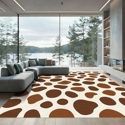 Neutral Earthy Spotty Organic Arrangement Rug