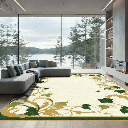 Gilded Greenery Butterfly Border Rug
