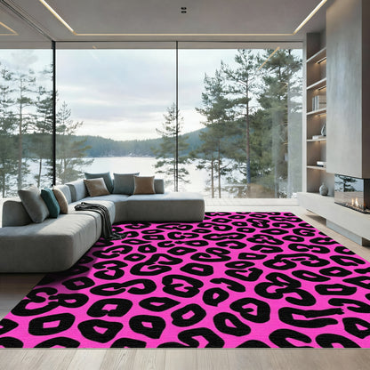 Fuchsia Bold Animal Spots Rug