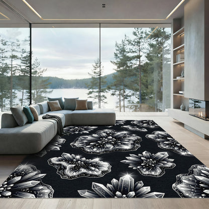Monochromatic Crystal Cluster Formation Rug