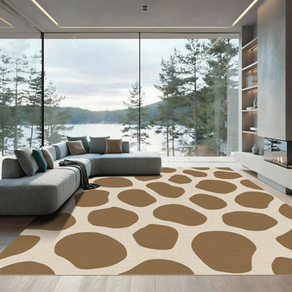 Tan Brown Giraffe Spots Rug