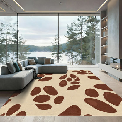 Brown Coffee Bean Abstract Rug