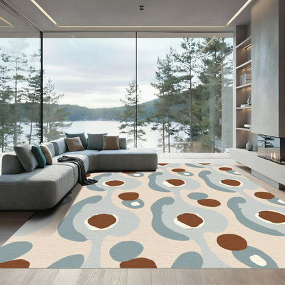 Brown Terra Cotta Abstract Organic Rug