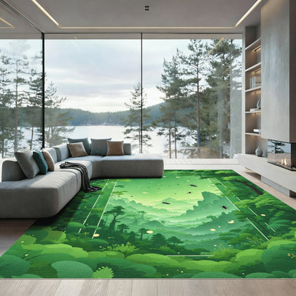 Emerald Forest Insects Butterflies Vista Rug