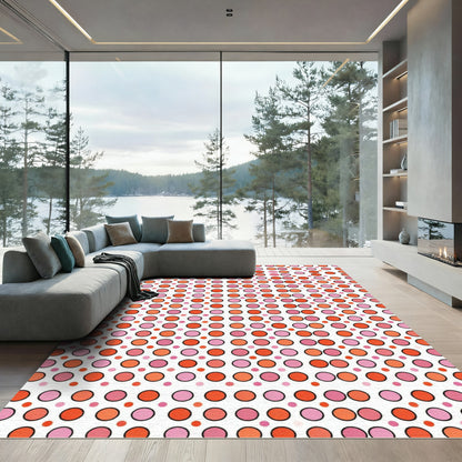 Bright Circles Gradient Pattern Rug