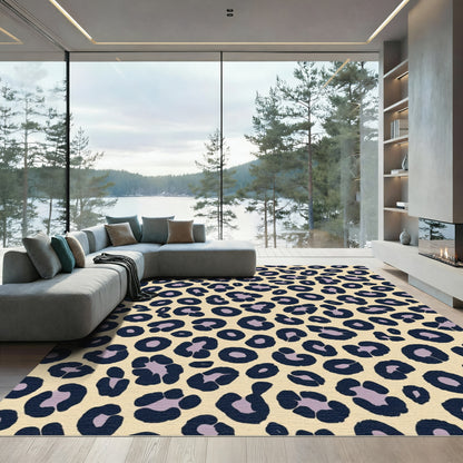 Deep Lilac Leopard Spots Rug