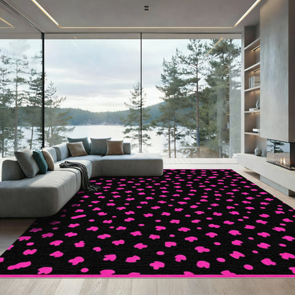 Hot Pink Scattered Spots Rug