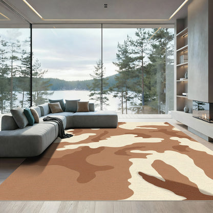 Camouflage Desert Brown Patchwork Rug
