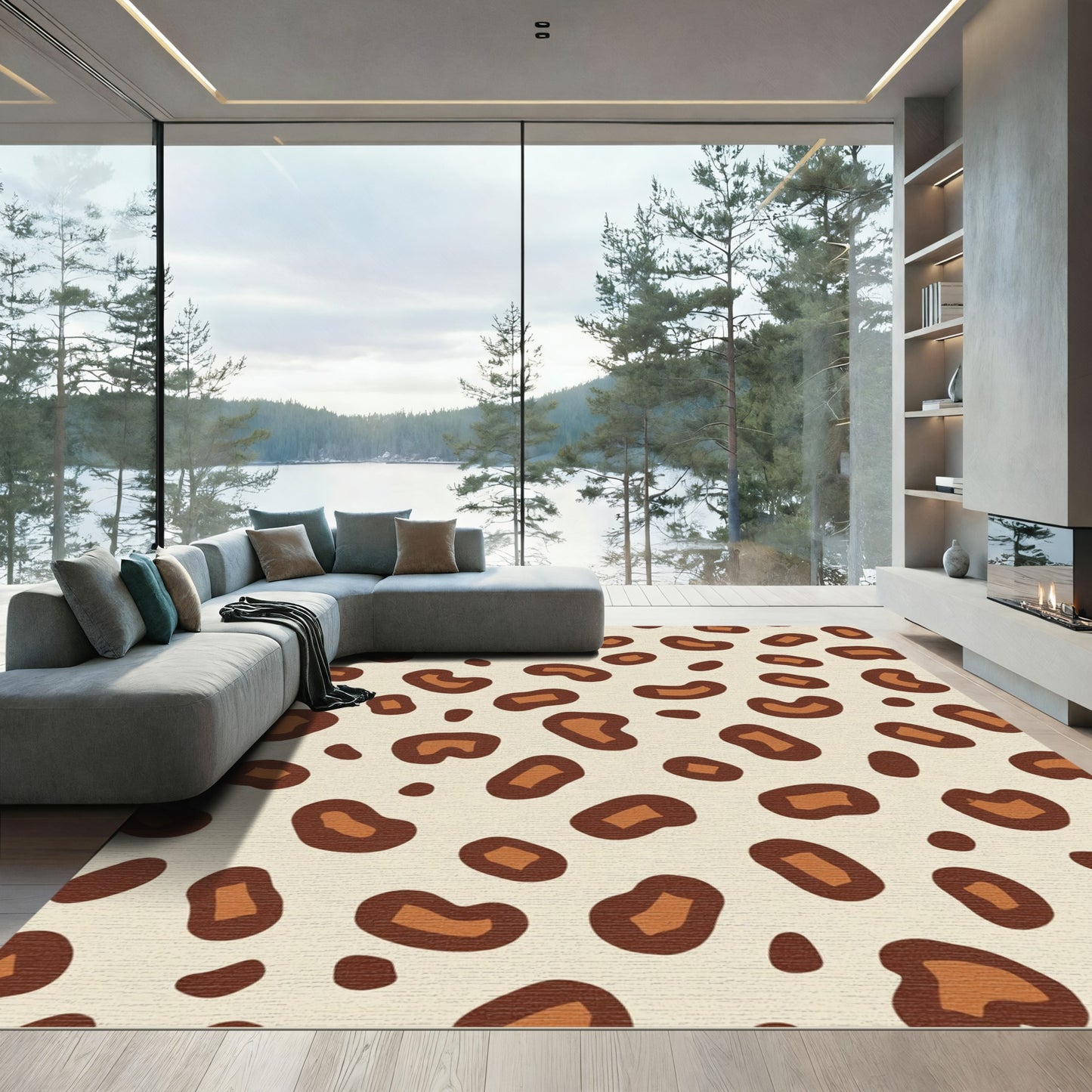 Classic Cheetah Spot Compositions Rug