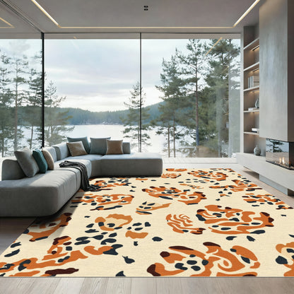 Amber Abstract Organic Spot Rug
