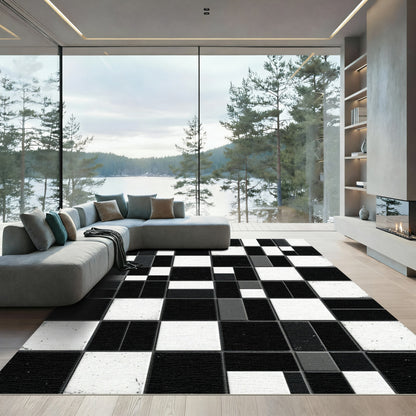 Monochromatic Geometric Block Composition Rug