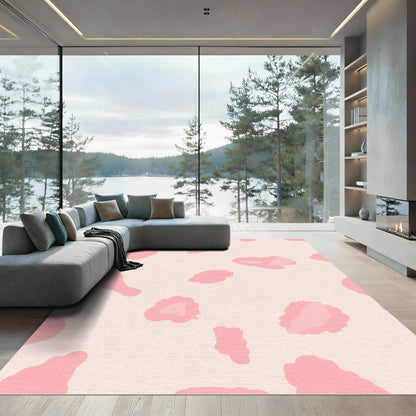 Pink Strawberry Cow Spots Rug
