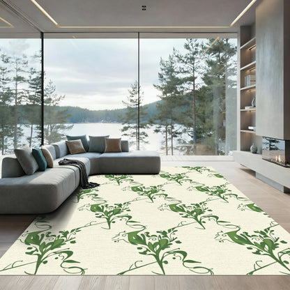 Emerald Green Vine Swirl Rug