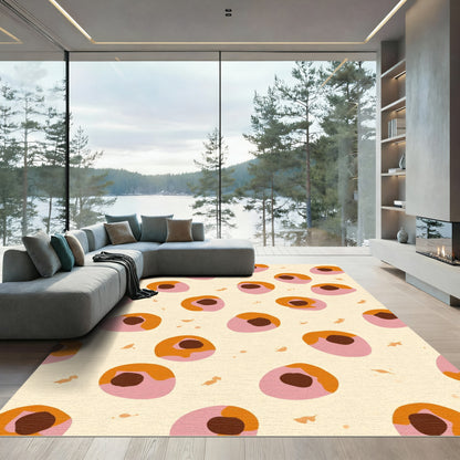 Pink Orange Dot Cluster Rug